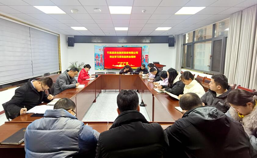 【学习贯彻县两会精神】县政合担保公司学习贯彻县两会精神